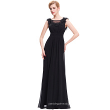 Starzz in voller Länge Backless ärmellose schwarze Chiffon lange Abendkleider Kleid 2016 ST000074-1